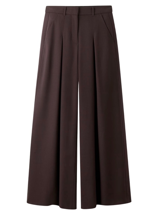 ME+EM Pants - ME+EM Ultra Wide-Leg Pant Ganache Brown $445 NWOT Sz 6